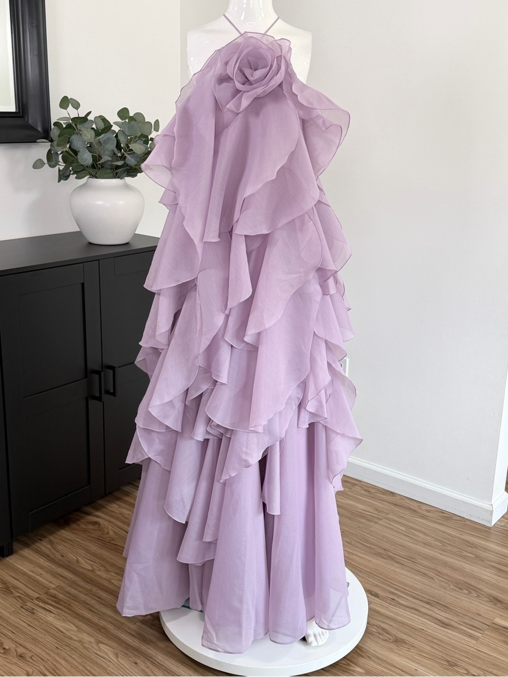 AJE Pandorea Layered Maxi Lilac Dress Size 6 Medium - Picture 9 of 17